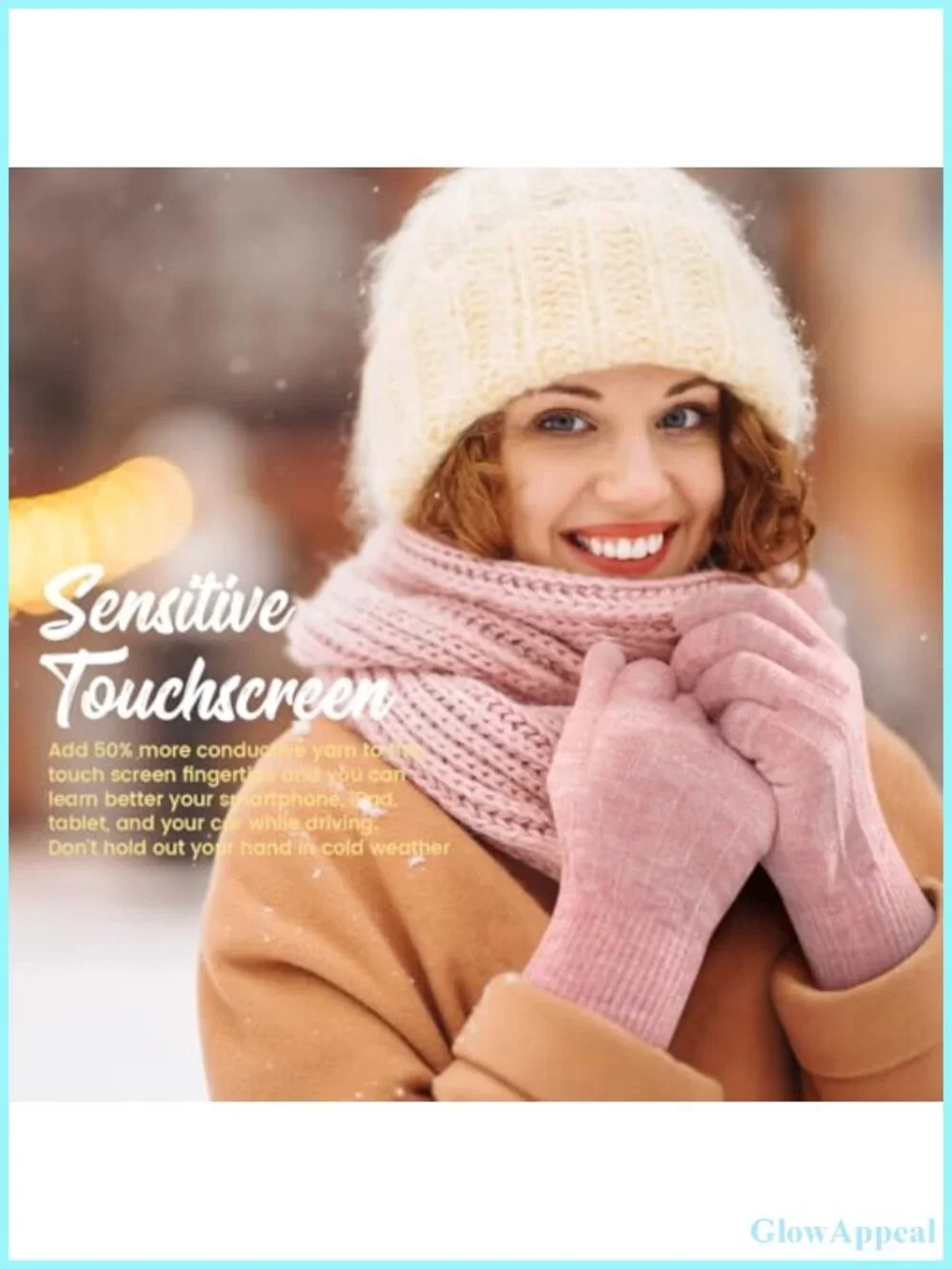 4 Pairs Winter Gloves Women Touchscreen Cold Weather